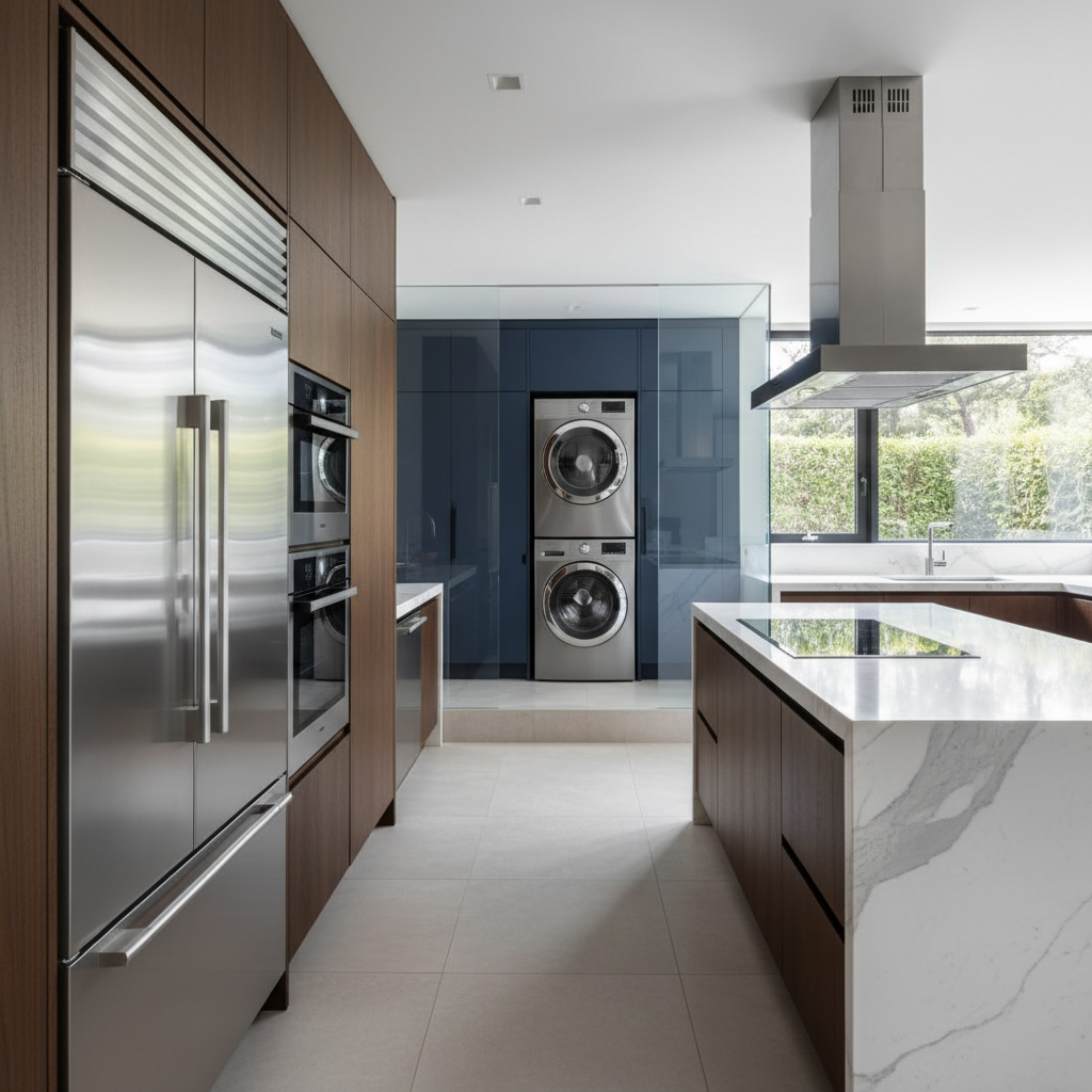 Premium household appliances in a luxury home environment